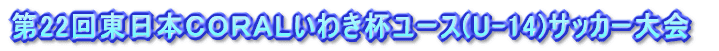 ��22�񓌓��{�b�n�q�`�k���킫�t���[�X(U-14)�T�b�J�[���